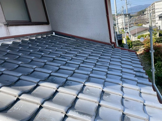 葺き替え前の下屋根